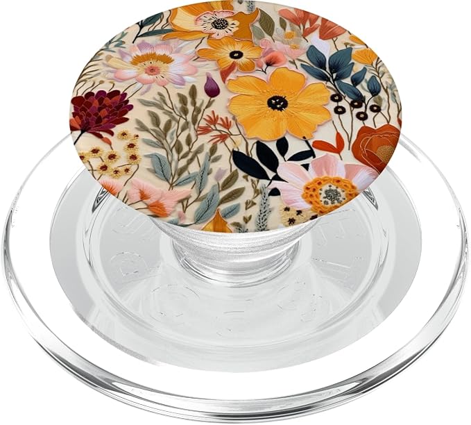 Colorful Wildflower Florals Flower PopSockets Adhesive PopGrip