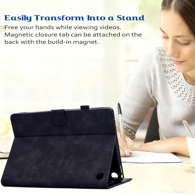 Case for Kindle Fire HD 10 &amp Fire HD 10 Plus 13th/11th Generation 2023 2021 | Synthetic Leather Flip Folio Stand Cover with Auto Wake/Sleep for Kindle Fire HD 10 &amp Fire HD 10 Plus Beach