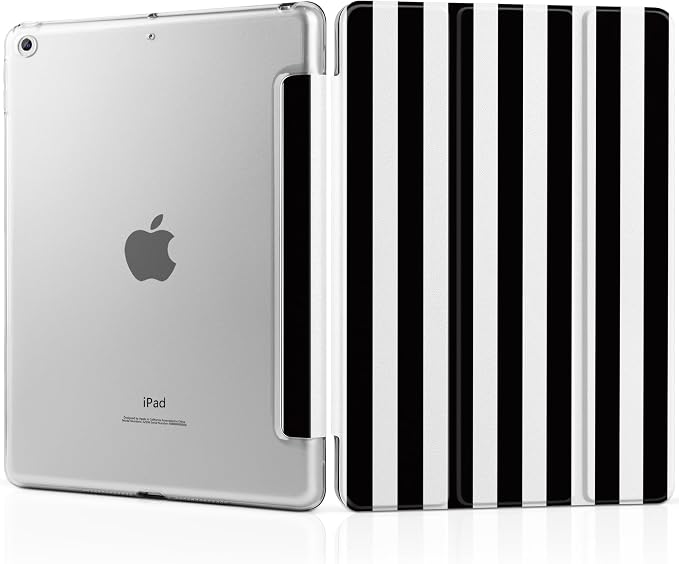 Compatible with iPad 10.2 Inch Case 2021 2020 2019 Smart Lightweight Trifold Stand Hard Plastic Transparent Cover Support Auto Sleep/Wake for iPad 10.2 9th/8th/7th Gen - Bear &amp Cherry