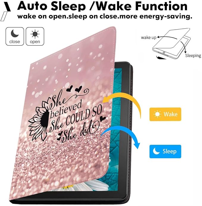 Case for Samsung Galaxy Tab A 10.1 Inch 2019 Tablet [SM-T510/T515/T517] Slim PU Leather Case Adjustable Stand with Auto Wake/Sleep - Bible Verse Proverbs 31:25