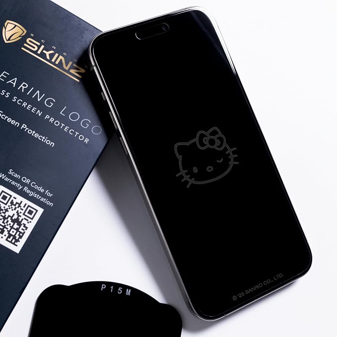 Hello Kitty Balloon Privacy Screen Protector - for iPhone 14 Plus13 Pro Max - with Disappearing Logo - Scratch-Resistant and Easy-to-Install Screen Protectors (Includes Installation Tray)