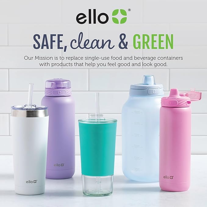 Ello Duraglass Glass Meal Prep Sets Leak-Proof Glass Food Storage Containers with Airtight BPA-Free Plastic Lids, Dishwasher, Microwave, and Freezer Safe