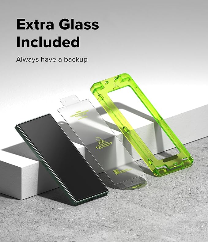 Ringke for Samsung Galaxy A35 5G Screen Protector [Easy Slide 2 Pack] | Easy Installation with Alignment Tool Case Friendly Premium 9H Hardness Tempered Glass