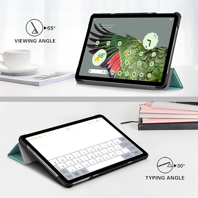 Case for Google Pixel Tablet 11inch 2023 Release Folio Slim Cover Lightweight Hard Shell Protective Case with Multi-Angle StandBlack