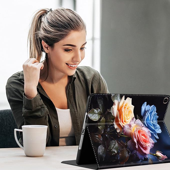 Case for New iPad (A16) 11th Generation 11 Inch 2025for iPad 10th Generation 2022 10.9 Inch Multi-Angle Stand Smart Cover Shockproof with Auto Wake/Sleep Baby Dragon