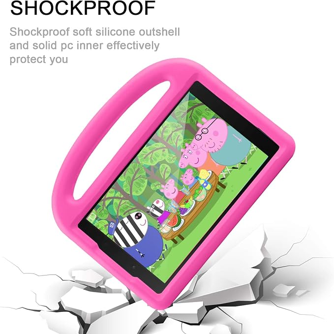 Kids Case for Samsung Galaxy Tab A 8.0 (2019) SM-T290/SM-T295 Techcircle Kid Child Safe Shock Proof EVA Rugged Protective Handle Stand Case for Galaxy Tab A 8.0 SM-T290/SM-T295 Tablet Black