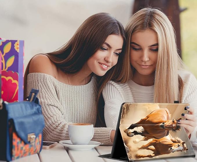 Case for All-New Amazon Fire HD 10 and 10 Plus Tablet (13th/11th Generation 2023/2021 Release) 10.1 Multi-Angle Smart Stand Cover Auto Sleep/Wake Skull and Fire