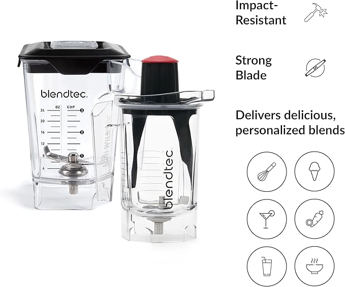 Blendtec Mini 46oz* WildSide+ & 37oz* Twister Jar Bundle, Clear