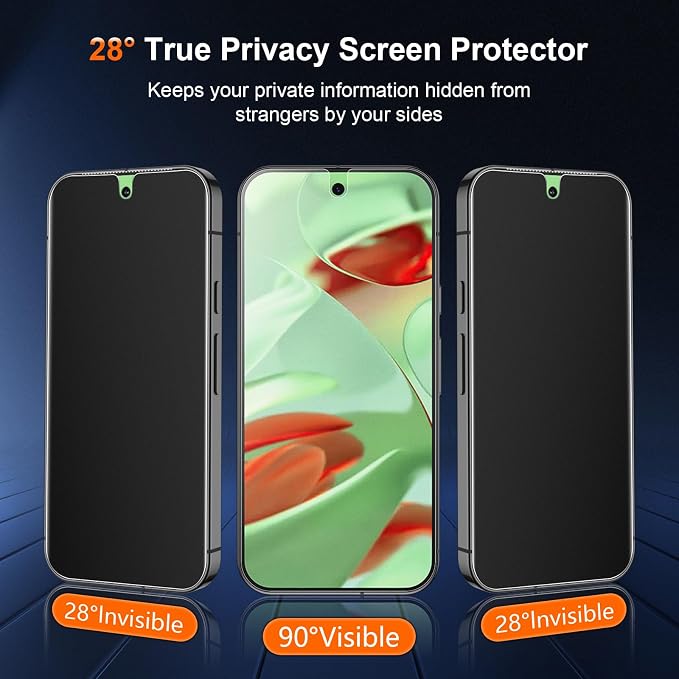 [2 Pack] Anti Glare Matte Privacy TPU Screen Protector for Google Pixel 10 (Not Glass) Fingerprint Sensor Compatible Full Adhesive Flexible Film Easy Installation