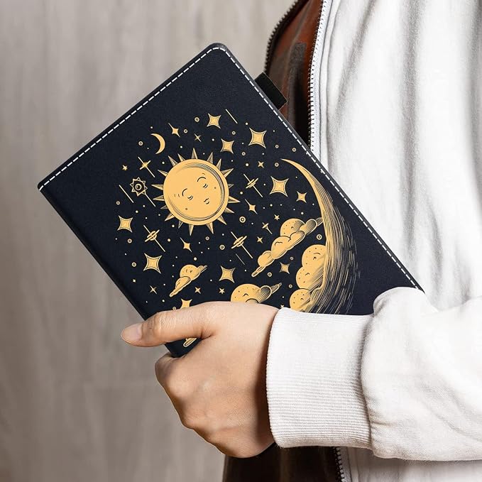 Case for Amazon Kindle Fire HD 10 Tablet 10.1 (9th/7th Generation 2019/2017 Release) - PU Leather Folio Case with Smart Auto Wake/Sleep African American Girl