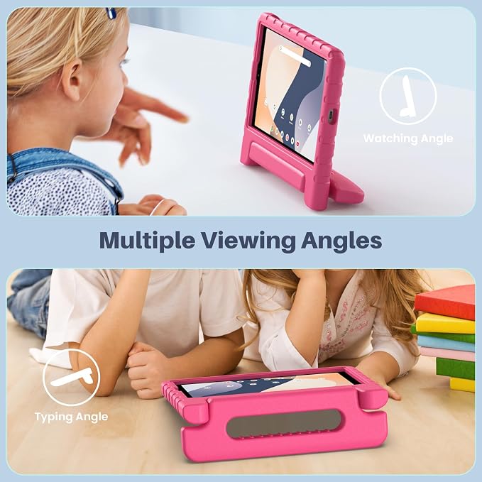 Kids Case for Onn 8 inch Tablet Case Gen 4 2024 (Model:100135923) | Foldable handle highly durable odorless and easy to install suitable for children's learning and play.