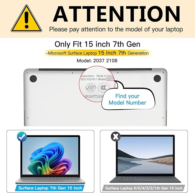 FILMEXT Privacy Screen for Microsoft Surface Laptop 15 inch 7th Model 2037/2108, Removable Anti-Spy Filter Anti-Glare (for Surface Laptop 7th 15" Privacy Screen Protector 2024)