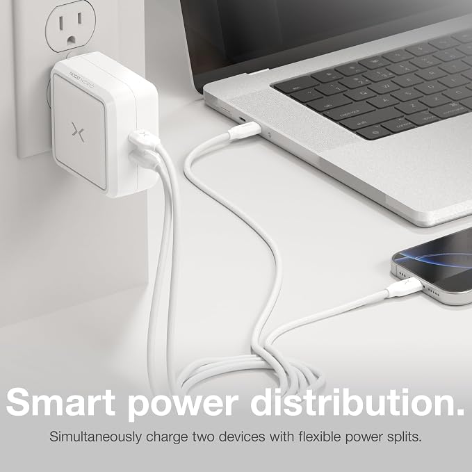 NOCO XGrid X100 100W USB-C GaN Wall Charger Block with Power Delivery | Dual USB-C Port PD 3.0 QC 4.0+ &amp PPS Fast Charging Foldable Compact Design Charges All USB-C Devices UL Certified
