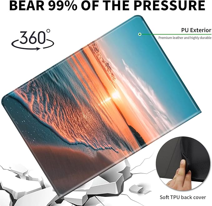 Case for Microsoft Surface Pro 11/10 / 9 13 InchPU Leather Cute Slim Folio Adjustable Stand Cover Case for Surface Pro 11th Edition AIArt Red Dragonfly