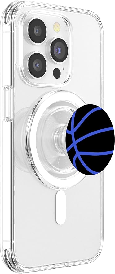 Black Blue Basketball PopSockets Adhesive PopGrip