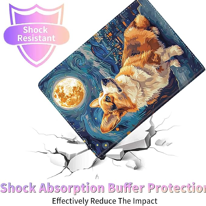 Case for New iPad (A16) 11th Generation 11 Inch 2025for iPad 10th Generation 2022 10.9 Inch Multi-Angle Stand Smart Cover Shockproof with Auto Wake/Sleep ，Starry Sky