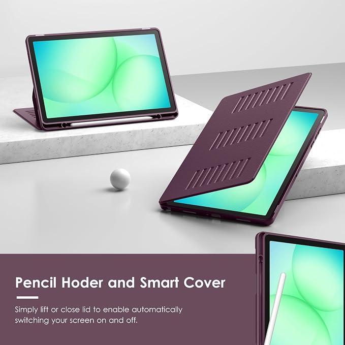Case for Samsung Galaxy Tab A11+ Plus 11 inch 2026 Model (SM-X230/X236)Multiple Angles Stand CoverSoft BackPencil Holderand Auto Sleep/WakeBlack