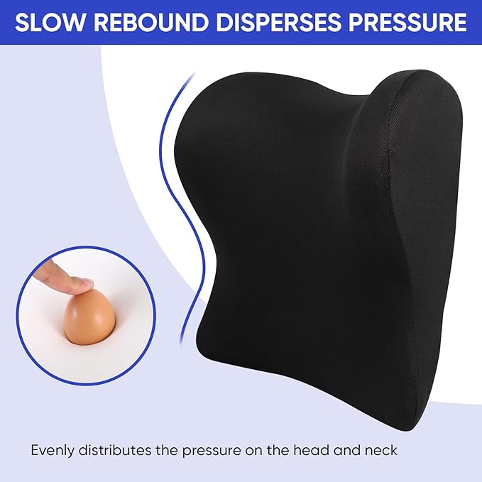 MINUPWELL Truck Seat Cushion, 3PC 100% Memory Foam Seat Cushion for Truck Driver, with Back Support, Semi Truck Accessories for Men Seat - 18x14.5x3.5in, Lumbar Cushion-16.5x15.4x5