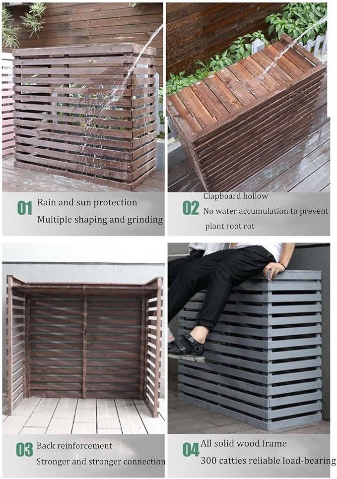 Wood Air Conditioner Fence Screen