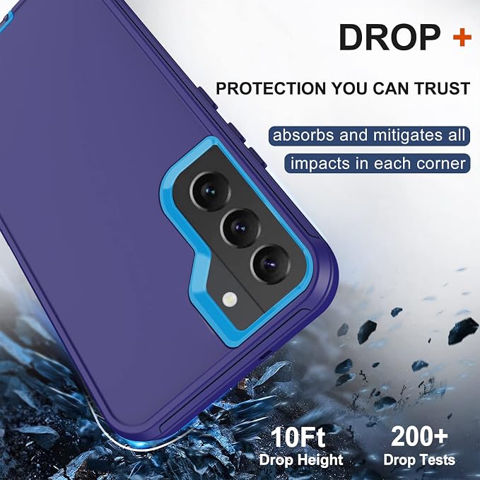 for Samsung Galaxy S22 Plus Case with Belt Clip Holster 2X Screen Protector [Military Grade Protection] Heavy Duty Full Body Shockproof Rugged Protective Cover for Samsung S22 Plus 5G Black