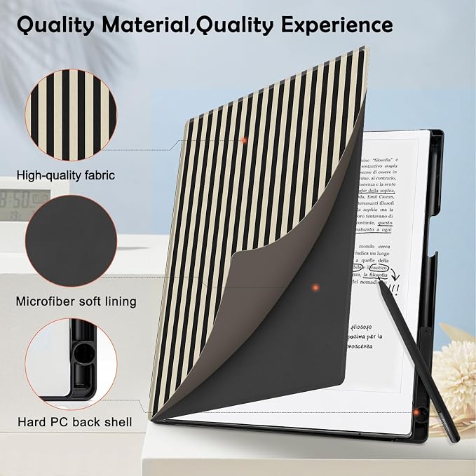 Case for Remarkable 2 Paper Tablet 10.3 2020 ReleasedLightweight and Hard Back Shell Protective Book Folio Cover with Built-in Pen HolderComes with Remarkable 2 Pen Tips.