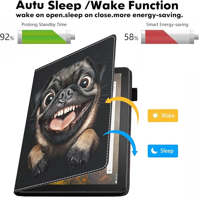 Case for Amazon Kindle Fire HD 8/Fire HD 8 Plus Tablet (12th/10th Generation 2024/2022/2020 Release) - PU Leather Folio Cover with Smart Auto Wake/Sleep Bald Eagle