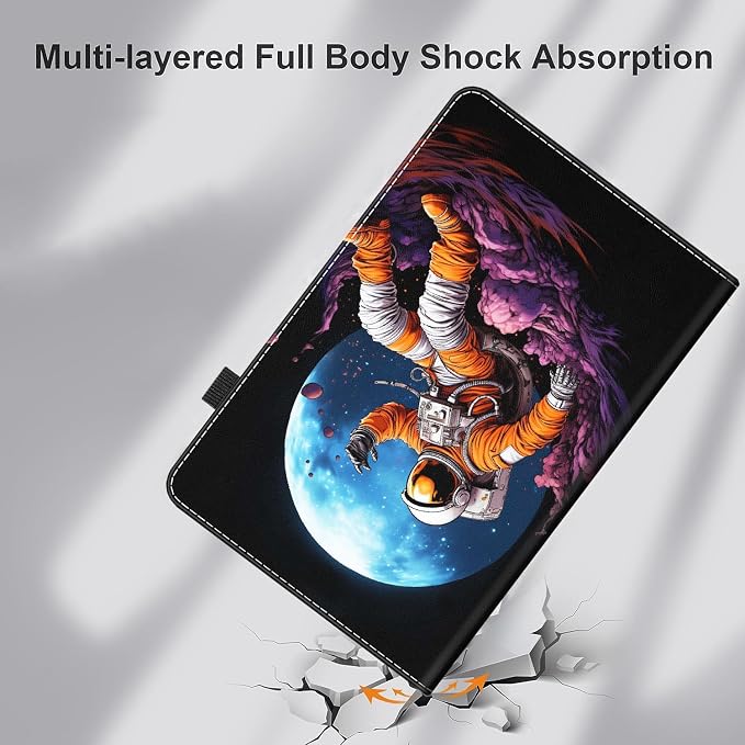 Case for Amazon Kindle Fire Max 11 Case (13th Gen 2023 Release) 11，Slim Fit Foldable Standing Cover Case with Auto Sleep/Wake for Fire 11 Max Tablet，Skull and Fire