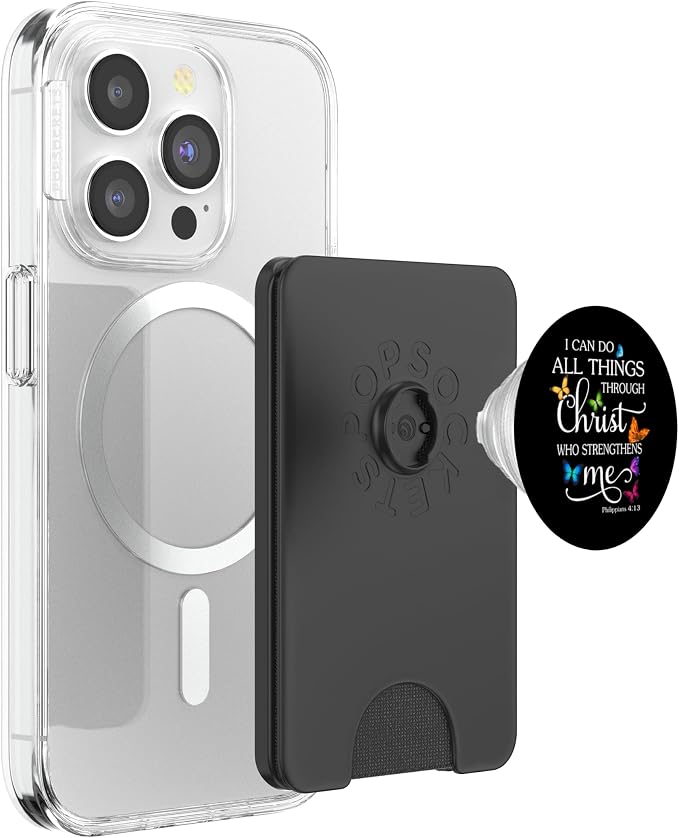 I Can Do All Things Through Christ Butterfly Art - Religious PopSockets Swappable PopGrip
