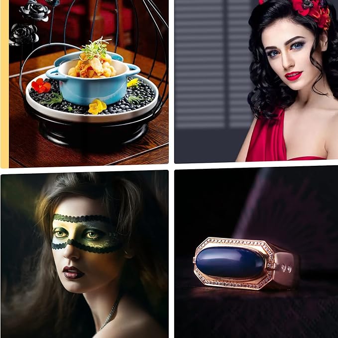 Alluneitter Bowens Mount Snoot,Strobe Video Snoot Conical Projector snoot with Optical Lens kit Include Various Gobos Used for Video Artist Modelling Shape Light Studio Photography Projection