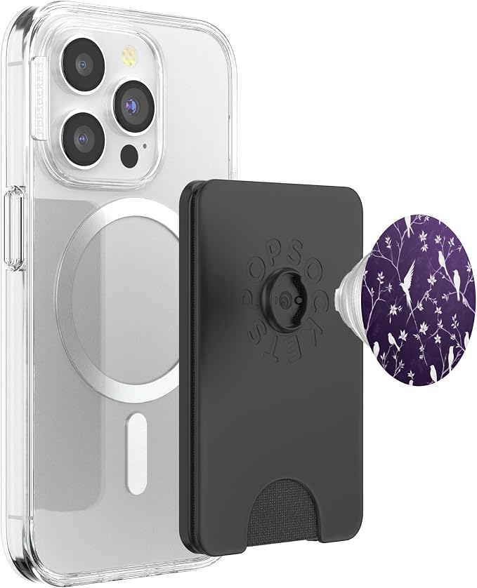 White Birds Purple PopSockets Adhesive PopGrip
