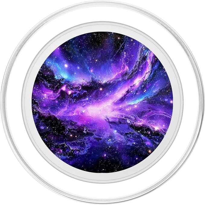 Universe Star Cluster Purple Nebula Space Galaxy PopSockets PopGrip for MagSafe