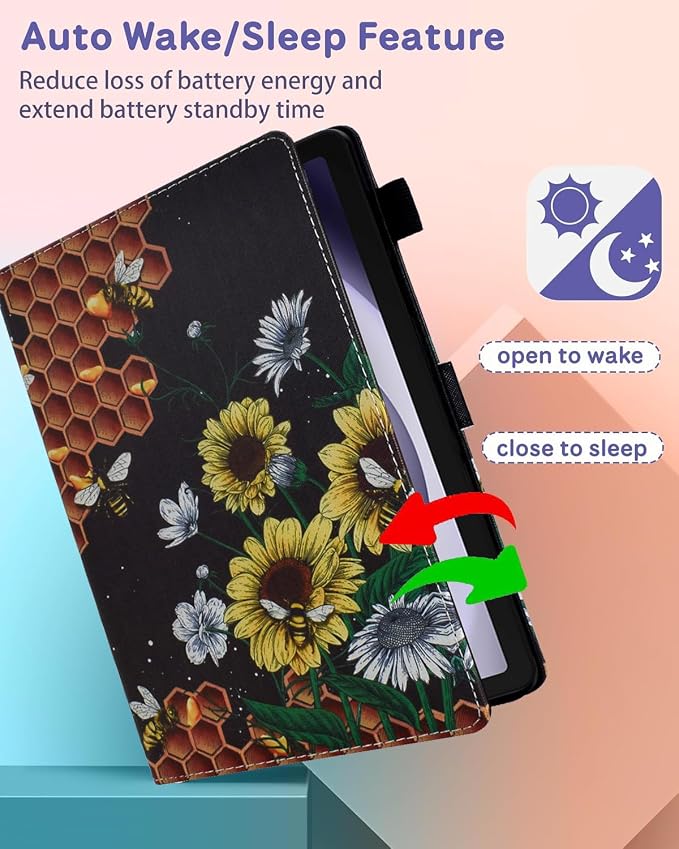 Case for Galaxy Tab A11+ Plus 2026/ A9 Plus 2024 11-Inch Funut PU Leather Folio Cover Multi-Angle Stand with Auto Wake/Sleep Case for Samsung Galaxy Tab A9 Plus/A9+ Tablet Bird