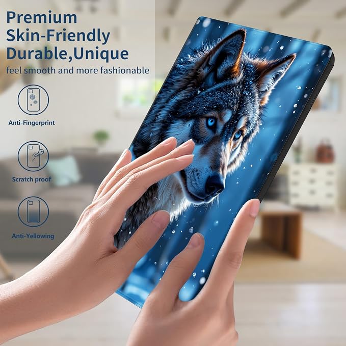 Slim Case for Samsung Galaxy Tab S11 5G 11 Inch (2025) PU Leather Tablet Cases Flip Folio Multi-Angle Viewing Stand Protective Smart Shell Cover with Auto Wake/Sleep A Crow Skull