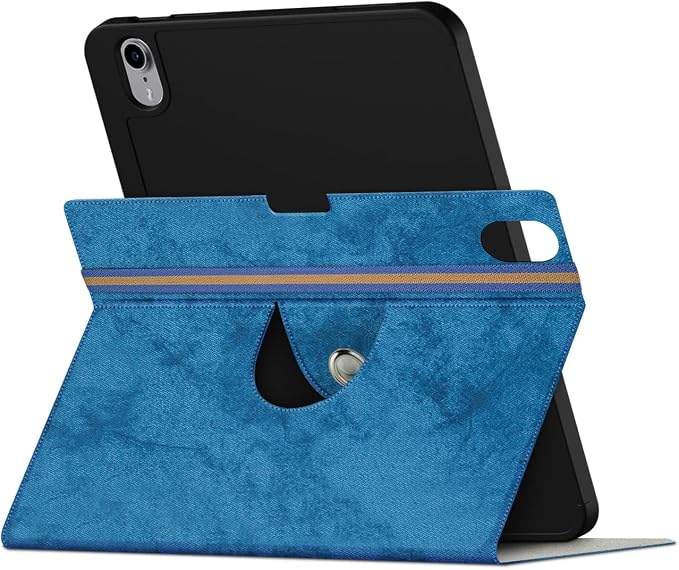 for iPad 10th Generation Case 10.9 inch 2022 with Pencil Holder PU Leather Smart ipad 11th A16 11inch Cover Model: A2696 /A2757 / A2777 Auto Sleep/WakeBlack