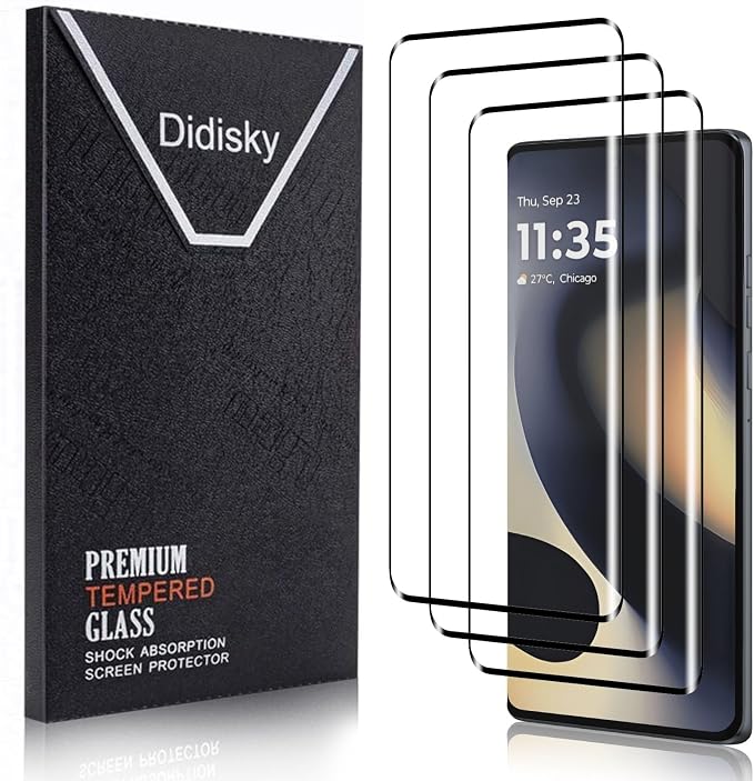 Didisky Screen Protector for Oneplus 9 Pro 3 Pack Tempered Glass Film with 2 Pack Camera Lens Protector Easy to UseScratch-Resistant9H Hardness3D Curved Full Coverage