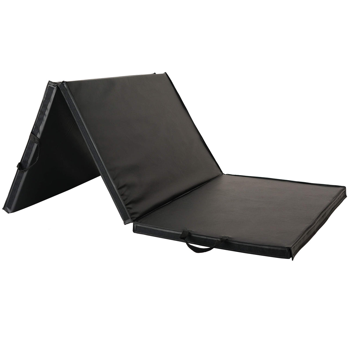 Sunny Health & Fitness Connectable 2" Thick Tri-Fold Mat for Home & Gym Use