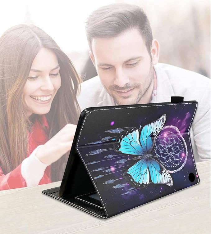 Case for Amazon Kindle Fire HD 8/Fire HD 8 Plus Tablet (12th/10th Generation 2024/2022/2020 Release) Slim PU Leather Cover with Card Slot &amp Auto Wake/Sleep African American Women
