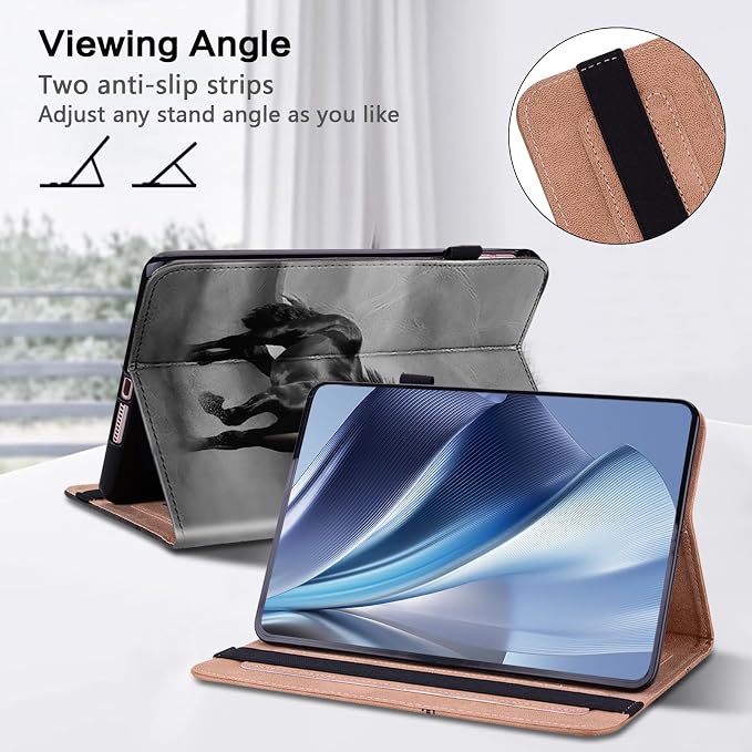 ALILANG Case for Kindle Fire HD 10 &amp 10 Plus Tablet (13th/11th Generation 2023/2021 Release) 10.1 Shockproof Folding Stand Cover for Amazon Fire Hd 10 Tablet Case-Basalt Eagle