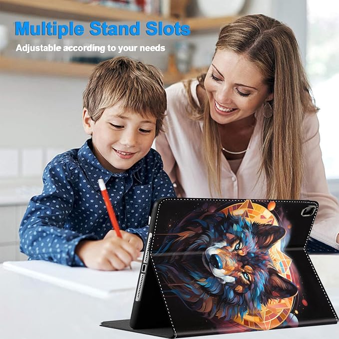 Case for iPad Pro 11 Inch 2022/2021/2020 (4th/3rd/2nd Gen) for iPad Air 5th / 4th Generation 10.9 Inch (2022/2020) Durable Shockproof Protective Cover，Black Woman Queen Afro Design