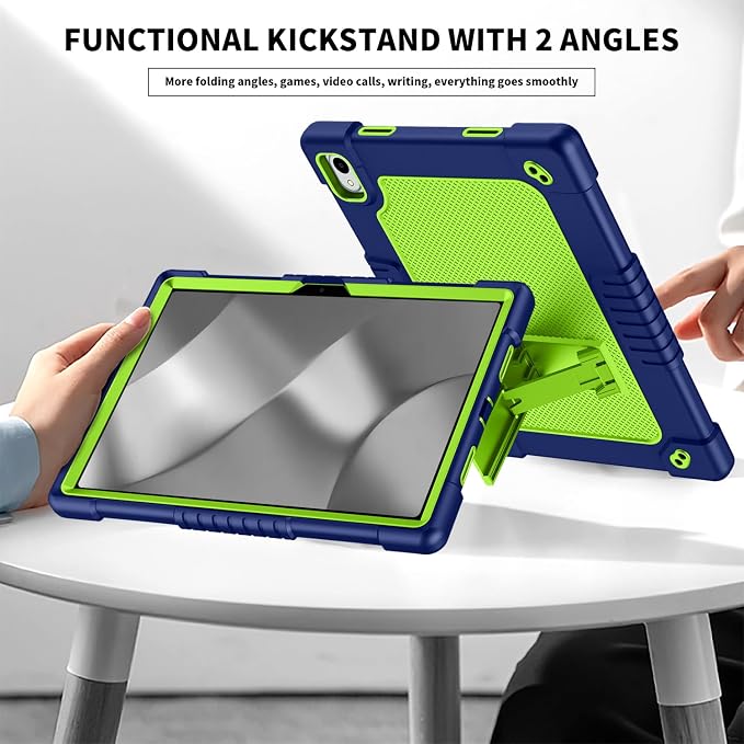 Compatible with Walmart Onn.11 Tablet Pro Case 2024 (Model:100146660) Silicone Hard Back Hybrid Cover Built in Kickstand Shoulder Strap Case for Onn 11 Tablet Pro 11 inch (Black)