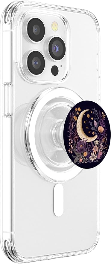 Cute Elegant Minimal Boho Decor Art Design Co Boho Moon Phases Floral Aesthetic Chic PopSockets Adhesive PopGrip for iPhone 11
