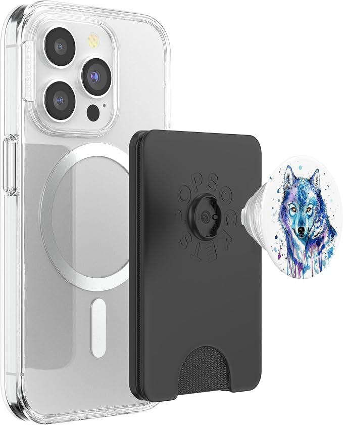 Watercolor Colorful Wild Wolf Print Pop Mount Socket PopSockets Adhesive PopGrip