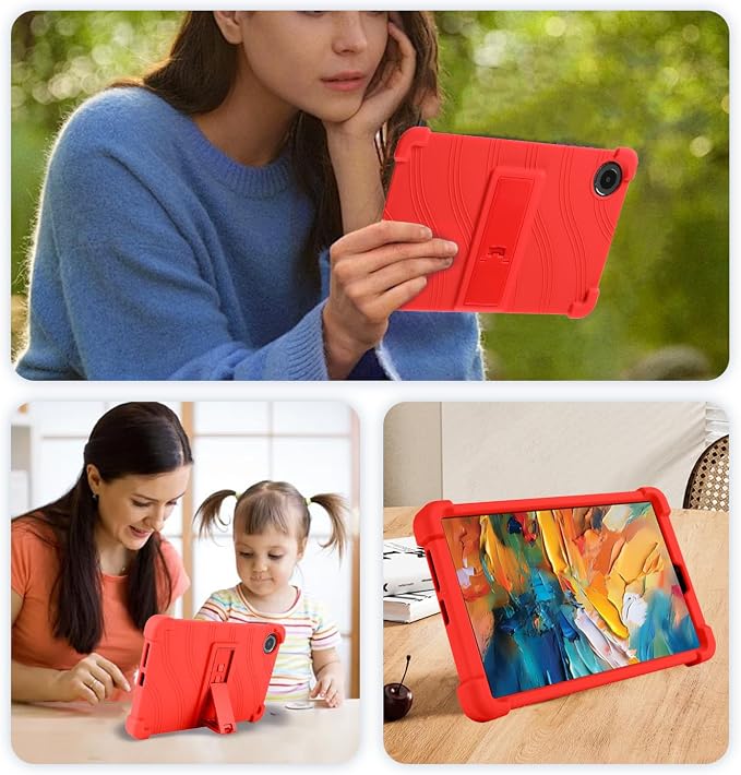 Case for TCL TAB 8 NXTPAPER 5G 8.7-Inch Tablet – Shockproof Silicone Protective Cover with Kickstand Drop-Resistant Business Style (Black)