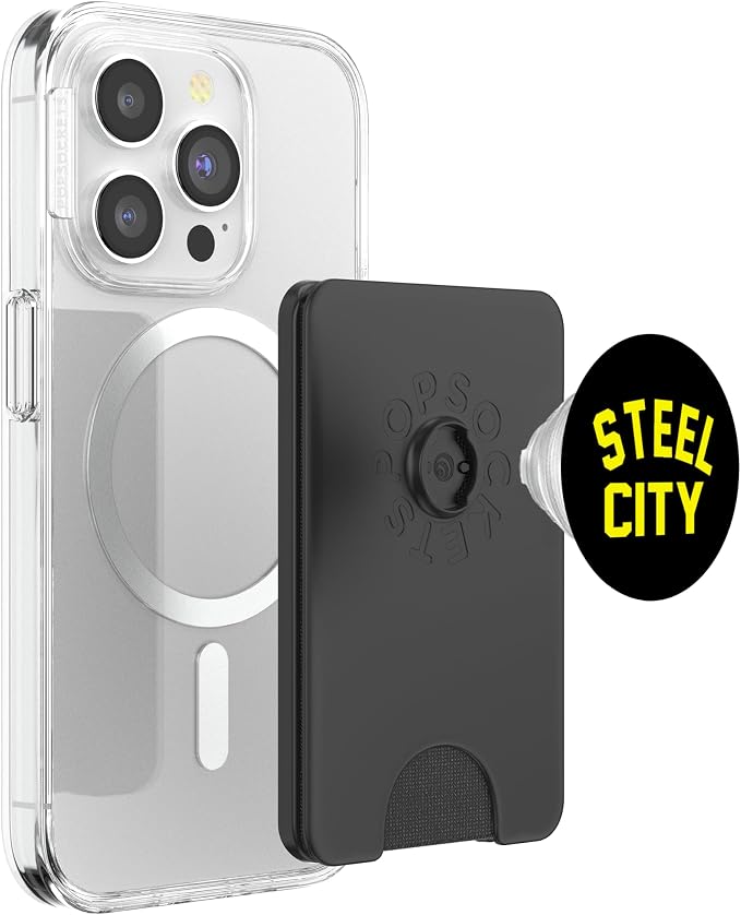 STEEL CITY PITTSBURGH BLACK AND GOLD PopSockets Adhesive PopGrip