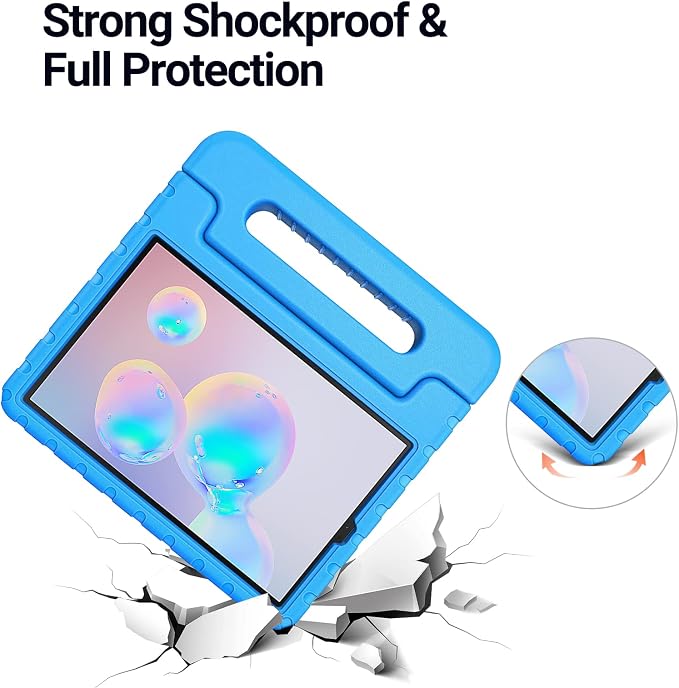 Kids Case for Samsung Galaxy Tab S6 Lite Shockproof Handle Stand Blue | Lightweight Kids Friendly EVACompatible with Samsung Galaxy Tab S6 Lite 10.4 Inch 2024/2022/2020 Release S Pen Holder