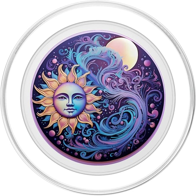 Sun and Moon Lover Astronomy Astrology Stargazer PopSockets PopGrip for MagSafe