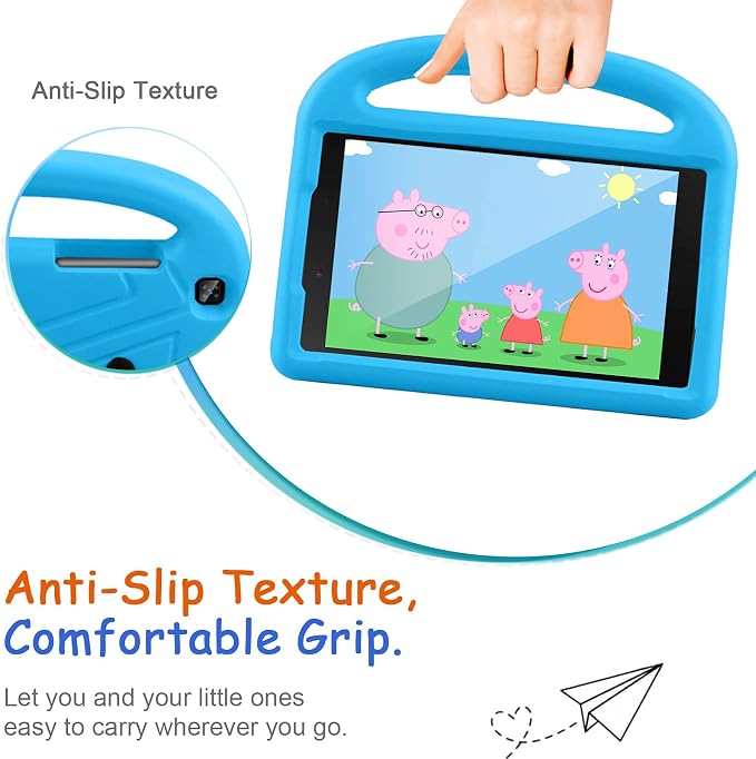 Kids Case for Samsung Galaxy Tab A 8.0 (2019) SM-T290/SM-T295 Techcircle Kid Child Safe Shock Proof EVA Rugged Protective Handle Stand Case for Galaxy Tab A 8.0 SM-T290/SM-T295 Tablet Black