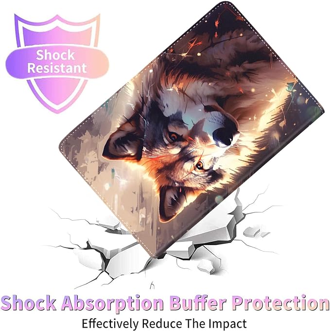 Case for New iPad (A16) 11th Generation 11 Inch 2025for iPad 10th Generation 2022 10.9 Inch Multi-Angle Stand Smart Cover Shockproof with Auto Wake/Sleep Baby Dragon