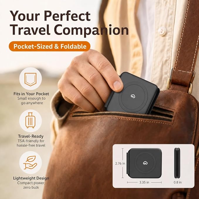 Magnetic Charger for iPhone Apple Magsafe Charger Fast Charging- Compatible with iPhone &amp AirPods 15w Wireless Charger Portable Cargador Inalámbrico (No AC Adapter)