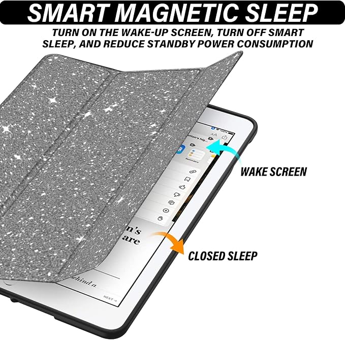 Compatible with iPad 10.2 inch Case 9th /8th /7th Generation Case (2021/2020/2019) Auto Sleep/Wake Cover Cute Abstract Aesthetic Preppy Women Girls-Black Bling Glitter Shiny Sparkly